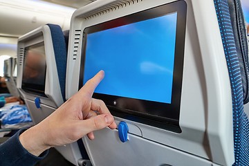 Image showing Plane infotainment screen