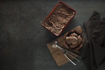 Image showing Chocolate ice cream