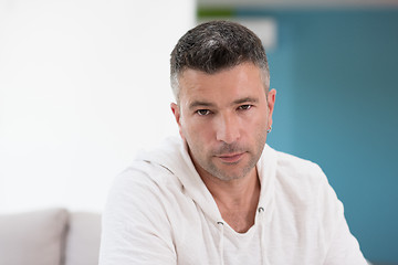 Image showing Portrait of a young man at home