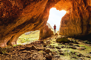 Image showing Exploring caves in Australian wilderness