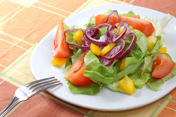 Image showing Fresh salad with tomatoes