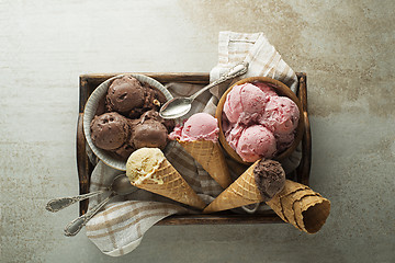 Image showing Ice cream mixed