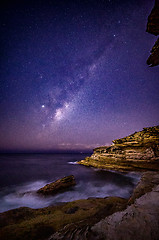 Image showing Milky Way Stars over Eastern Sydney Australia