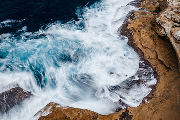 Image showing Aerial views ocean textures