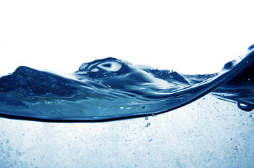 Image showing Blue water with bubbles