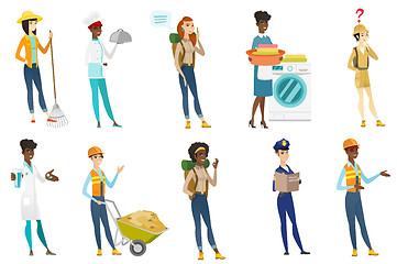 Image showing Professional women vector illustrations set.