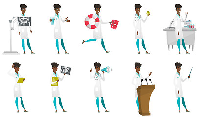 Image showing Vector set of doctor characters.