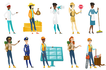 Image showing Professional women vector illustrations set.