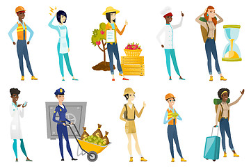 Image showing Professional women vector illustrations set.