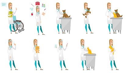 Image showing Vector set of doctor characters.