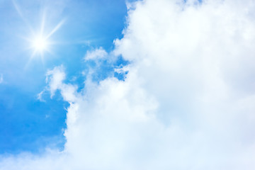 Image showing blue sky sun background