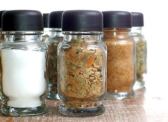 Image showing spices in bottles