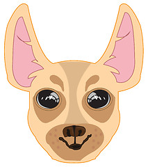 Image showing Vector illustration of the cartoon of the mug of the dog that terrier