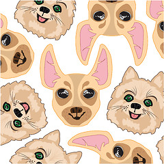 Image showing Vector illustration of the mug of the dogs spitz and that terrier pattern