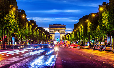 Image showing Illuminated Champs Elysee