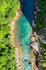 Image showing Top view of river