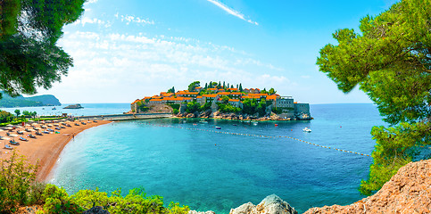 Image showing Beach at Sveti Stefan