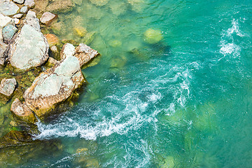 Image showing Top view of the river