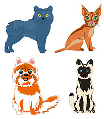 Image showing Vector illustration pets cat of the varied sorts