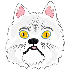 Image showing Vector illustration of the portrait of the persian cat