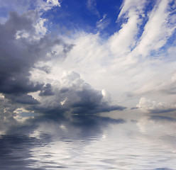 Image showing Blue sky over water