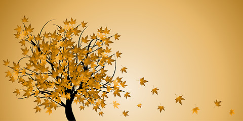 Image showing Abstract tree with autumn leaves 