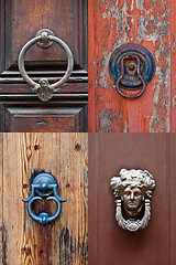 Image showing Italian door knockers and handles collection.