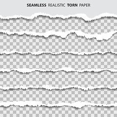 Image showing Set Seamless Torn Holes on Paper