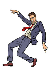 Image showing Dancing businessman. Disco dance club music