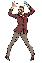 Image showing Dancing businessman. Disco dance club music