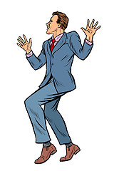 Image showing Dancing businessman. Disco dance club music