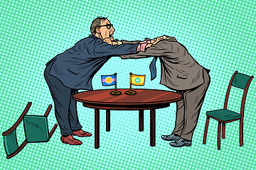 Image showing headless pattern policy diplomacy and negotiations. Fight opponents