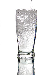 Image showing glass of mineral water