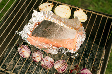 Image showing Barbecued Fresh Fish