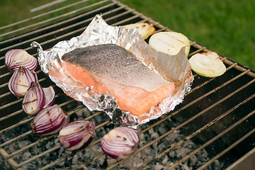 Image showing Barbecued Fresh Fish