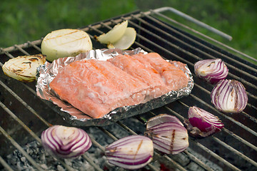 Image showing Barbecued Fresh Fish