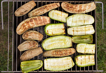 Image showing Barbecued Fresh Vegetables