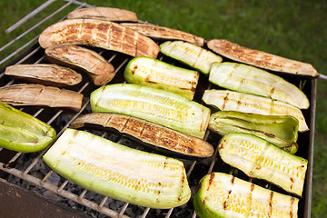 Image showing Barbecued Fresh Vegetables