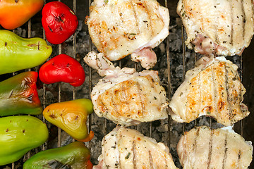 Image showing Grilled Vegetables And Poultry