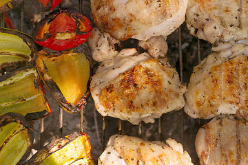 Image showing Grilled Vegetables And Poultry