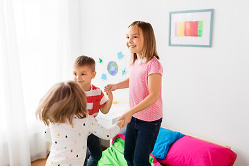 Image showing happy children playing at home