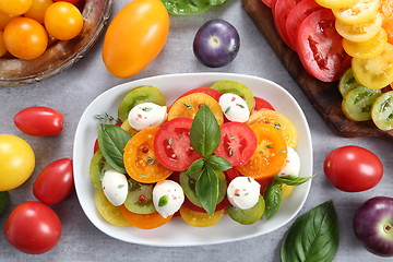 Image showing Colorful tomatoes.