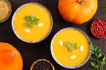 Image showing Pumpkin soup.