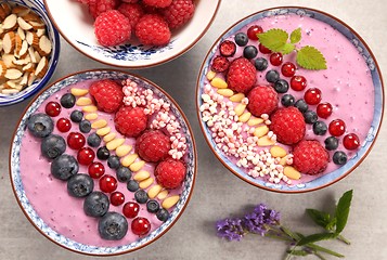 Image showing Smoothie bowls.