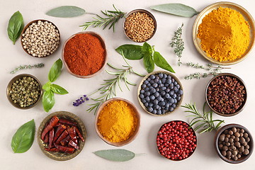 Image showing Spices and herbs.