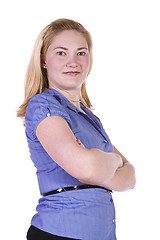 Image showing Cute Woman with her arms crossed