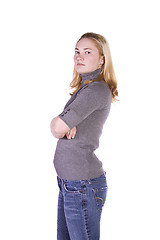 Image showing Cute Woman with her arms crossed