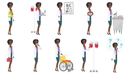 Image showing Vector set of doctor characters.