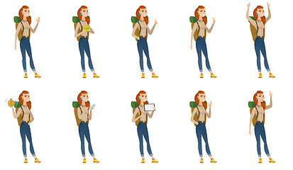 Image showing Vector set of traveler characters.