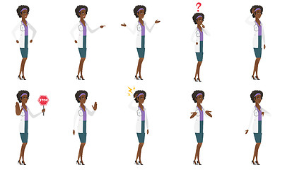 Image showing Vector set of doctor characters.